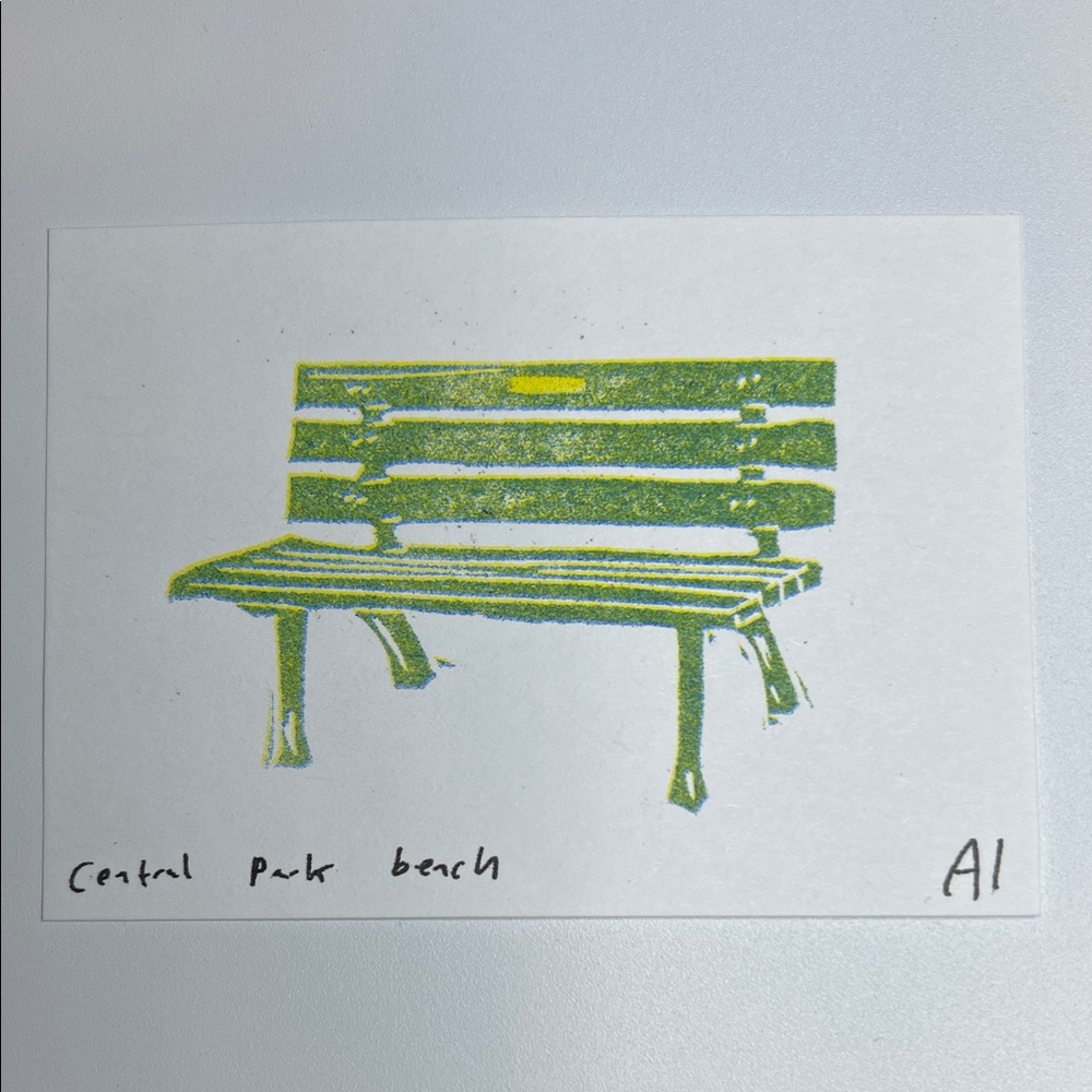 Anastasia Inciardi Central Park Bench Mini Print